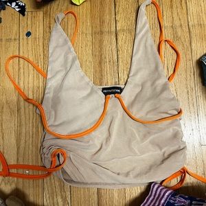 Pretty Little Thing Beige and Orange Top